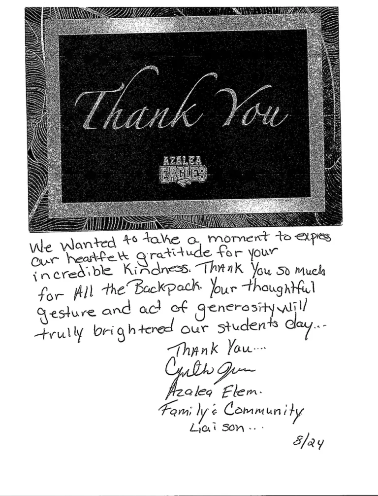 Bay To Bay Thank You Letters 3
